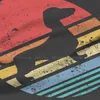 Męskie koszulki Dachshund Retro Sunset Daschund Unikalny poliestrowy pies kiełbasowy Pies Wygodny pomysł na prezent hip-hopowy T Shirt Short Slve T240425