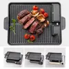 Bärbar BBQ Grill Pan Non Stick Charcoal Grill Plate för Butane Gas Spis Picnic Rectangle Korean BBQ Tray Outdoor Cookware 240416