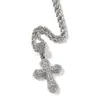 Hip Hop New Blue Zircon Cross Mens Halsband Fashion Versatile Heavy Industry Diamond Sweater Chain Jewelry