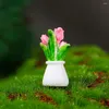 Садовые украшения 10 шт. Искусственные растения миниатюрные ваза