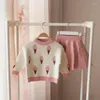 Kleidung Sets Baby Herbst Winter Girls Set Kids Cotton 2 PCs Tücher Kinder Outfits Hemd Rock Pulloveranzug für Kostüm 5t