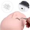 19st Practice False Eyelash Extension Training Set Makeup Grafting Eye Lashes ympning av ögonkuddar pincett Skyltdocka Huvudsats 240419