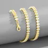 Designerhänge halsband Hip Hop Zircon Claw Chain med hög kvalitet och fashionabla designkänsla 10mm rad av diamant kubanska kedjor