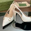 Женские холст Slingback Designer каблуки летняя офисная женская обувь котенок 10,5 см шпильки высокие каблуки сексуальные точки с сандалиями