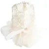 Abbigliamento per cani Summer Out Out Lace Cat Cat Princess Dress Creamy Wedding Fluffy Skirt Piet 4773