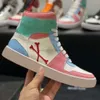 Männerschuhe die höchste Qualität Luxusdesigner schuhe plein Männer Original gemischte Farbe High Top Schnürstil in Plein Casual Sneakers Schuhe