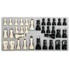 Stelt prachtige standaard zware plastic tuba schaakstukken uit met uitzondering van schaakbord niet -magnetische entertainmentgames Duitse ridder staunton