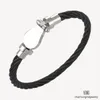 Bracelet de câble à cheval de mode 18k Bracelets en acier inoxydable noir plaqué noir blanc Bracelet