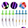 Led Swords/Guns Led Swords/Guns 8 PCS Luminous Swords Toys Kids Light Up flitsende toverstokken Party Plaything Prop Cosplay Boy Toy Ou Dhozn