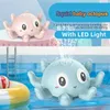 Baby Bath Toys Baby Bath Toys Electrics Electral Octopus Whale Automatic Sprinkler Bathtub Toy Swim Bathing Toys With Music LED Light for Kids Gift