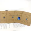 Colliers pendants Fashion Starry Sky Clavicule chaîne Faire une carte-cadeau de souhait Dream Planet Star Collier Bijoux Accessoires en BK Drop de Dhl3H