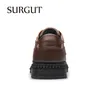 Chaussures décontractées chirurgout mode mode authentique cuir plates classiques conduisant une plate-forme en caoutchouc confortable