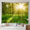 Tapisseries modernes tropicales forêt tapisserie trop forfait la nature cascade de montagne rivières dochitory décor de salle de chambre à la maison tissu