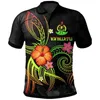 Polos maschile Stampa 3d hawaiane Vanuatu Polo Shirt Uomini Summer Polynesian Modella corta T-shirt