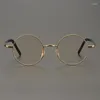 Lunettes de soleil Frames Japonais Rétros Renais à la main Glasse en titane Hommes Myopie optique Eyeglasse Femmes Spectacles de prescription ultralégieux Spectacles