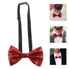 Bow Ties Glitter Tie Performans Ziyafet Çocuklar Tek Yetişkin İngiliz Pu Renk Ayarlanabilir (Kırmızı) Smokin Bowties Erkekler