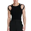 Herren -Tanktoper Weste Herren Muskelparty reguläre ärmellose schlanke Fit Uns -Shirt Bodybuilding Crew Hals Comfy Mode