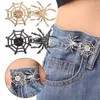 Brooches Reusable Fashion Adjsutable Spider Web Waist Butterfly Buckle For Pants And Skirt No Sewing Required Metal Jeans Button