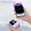 Banks d'alimentation de téléphone portable 5000mAh Mini Power Pack 66W Chargeur de camping de batterie mobile externe Ultra Charge rapide adaptée à l'iPhone Huawei Samsung Power Pack J240428