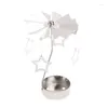 Ljushållare Rotary Holder Metal Spinning Tea Lights Romantic Candlestick Ornament