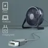 USB -bureauventilator draagbare kleine ventilator met sterke luchtstroom 5 inch stille tafel ventilator 360 ° roteren persoonlijke koelventilator voor slaapkamer thuiskantoor bureaublad ph96