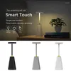 Table Lamps Cordless Lamp Touch Type-C USB Rechargeable Night Light Stepless Dimming Bedside El