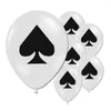 Party Decoration Latex Balloon Poker Theme Spades Hearts Clubs Diamonds Casino Cards DICE Spela 10st 12in
