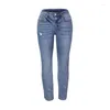 Jeans femminile volalo a petto singolo streetwear high wons women pantaloni femminile blu blu 2024 pantaloni skinny autunnali