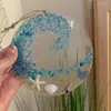 Decoratieve beeldjes Hangende ornament Sea Glass Sun Catcher crasht Ocean Beach Suncatcher voor raam gemakkelijk installeren