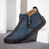 Casual schoenen leer voor mannen 2024 in luxe man laarzen Outdoor High Top Sneakers Fashion Roman Footwear Motorcycle