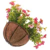 Dekorativa blommor Flowerpot Simulation Basket Bride Inhoor Hanging Planter Plastic Outdoor Ornament