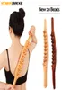 Helkroppsmassager 20 Pärlor Gua Sha Massage Stick Carbonized Wood Back Scrapping Meridian Therapy Wand Muskel Relaxerande Guasha 22109990997