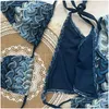 BRAS Sets Designer Cloghet Bikinis Women Beach Bra Slips Set y Pool Party Badebekleidung Rock Halter Split Badeanzug 3 -teilig Badeanzug D ot9fe