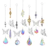 Decorazioni da giardino 7pcs Crystal Suncatcher Butterfly Ciondo