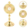 Kerzenhalter 2 PCs Cross Ornament Praktische Tisch Ornamente Schreibtisch Büro Dekor Metal Desktop Zinklegierung für Schlafzimmer