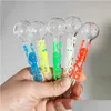 Smoking Pipes Octopus Smoke Tube Pyrex Oil Burner Glass Pipe 4 Inch Glow In The Dark Thick Colorf Water Hand Accessories For Smokers Dh5Bv
