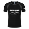 T-shirts masculins Sea Doo Seadoo Moto Mens Nouveau t-shirt d'été à la mode imprimé Coton Raglan court Slve Round Coul Strtwear Tops Vêtements T240425