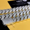 Bijoux hip hop de 20 mm D Couleur VVS1 Diamond Moisanite Cuban Link Bracelet 925 Silver Cuban Link Chain Fashion Bracelet for Women