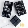 Verktyg 4/6/8/15 rutnät Big Ice Tray Mold Box stor matkvalitet Silikon Ice Cube Square Tray Mold Diy Bar Pub Wine Ice Blocks Maker Model