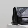 12A Upgrade Mirror Quality Designer Niki Flap Bags 28cm Cowhide Leather Chain bag Women Genuine Leather Handbags Travel Black Purse Crossbody Shoulder Strap Bag