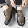 Casual Shoes Fashion Mens Leather Designer Brand Wed Dress Lace Up Business Oxfords Round Toe Office Formal Male