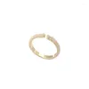 クラスターリングVentfille 925 Sterling Silve Drip Glaze Finger Ring for Women girl girl zirconファッション汎用性調整可能なジュエリーギフトドロップ