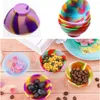 Bottiglie di stoccaggio 12 pezzi ciotola per contenitore silicone per la casa 67mm 50mm Accessori per fumo multicolore cucina dozzina di scatole