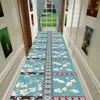 Tapis bleu pour le couloir Mariage long Asle Tapis escalier Mat à l'escalier El Corridor Carpet salon décoration de cuisine Mat de plancher 240422