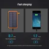 Bancos de energia celular Bancos de energia 100000mAh Panel solar à prova d'água Painel solar dobrável portátil portátil 5V 2A Dispositivo de saída USB Painel solar J240428