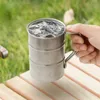 Tassen Retro Edelstahl Kaffeetasse Industrial Oil Barrel Cup Outdoor Camping Picknick Bier Tasse Getränke Utensilien J240428