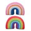 1 PC Kids Rainbow U Shape Pillow Neck Cushion Support Support Sleeping Plush Toy Children Room Decoração 240426