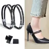 Skodelar 2st kvinnor Anti-Loose High Heels Elastic Strap Belt justerbar med Diamond No Tie Lazy Shoelace Buckle Accessories