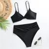 Swimwear Women's High Waist Sling Bikini Bikini Pleered Triangle Swimsuit Thong Trend Micro Swimswears Two Piece Women Beach Bathing