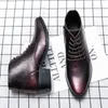 طراز خمر رجال الأعمال الأحذية التجارية البريطانية رجل الكاحل الترفيه المشي اللباس الرسمي فستان الأحذية المضادة للربط الدانتيل عارضة 240419
